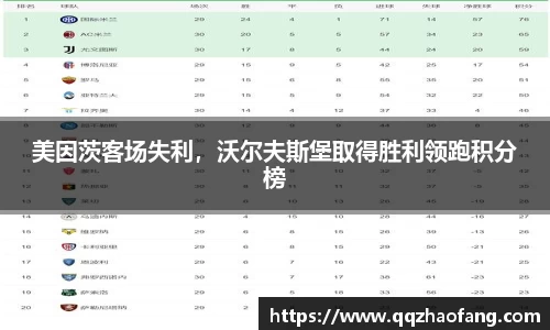 美因茨客场失利，沃尔夫斯堡取得胜利领跑积分榜